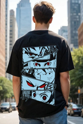 Uniplanet Store Printed, Typography Men Round Neck Black T-Shirt