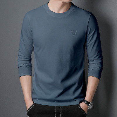 SUPERSQUAD Solid Men Round Neck Blue T-Shirt