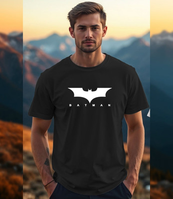 @WEAR Printed Men Round Neck Black T-Shirt