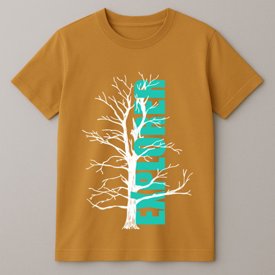 Soulskull Printed Men Round Neck Yellow T-Shirt