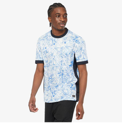 ponss Printed Men Polo Neck Blue T-Shirt