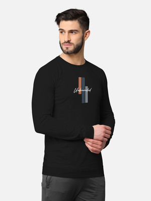 Bullmer Printed Men Round Neck Black T-Shirt
