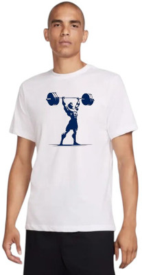 Moldify Graphic Print Men Round Neck White T-Shirt