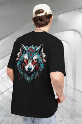 Dark Drive Printed Men Round Neck Black T-Shirt