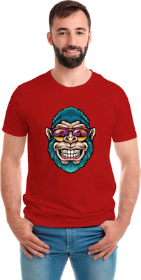 SmarTee Street Printed Men Round Neck Red T-Shirt