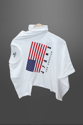 SCATCHITE Printed Men Round Neck White T-Shirt