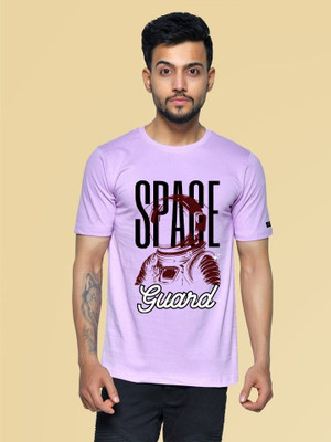 radhufashion Graphic Print Men Crew Neck Purple T-Shirt