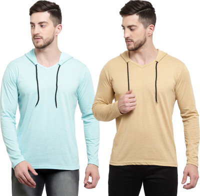 Tresna Trending Solid Men Hooded Neck Multicolor T-Shirt