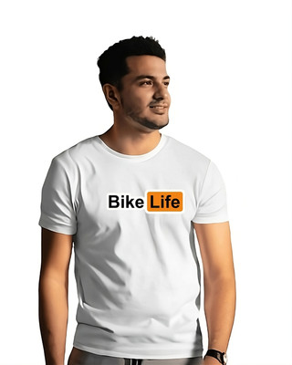 IjyaEnterprise Printed Men Round Neck White T-Shirt