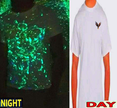 Radium Printed Men Round Neck White T-Shirt