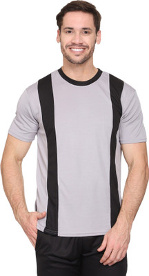 TQH Solid Men Round Neck Grey T-Shirt