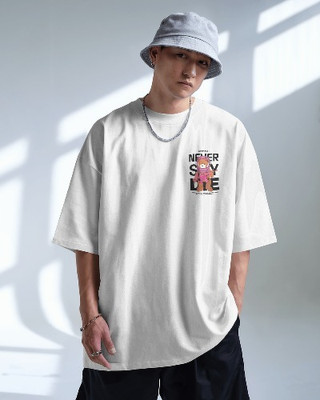 Zyvith Graphic Print Men Round Neck White T-Shirt