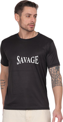 Skill IT Services Typography Men Round Neck Black T-Shirt