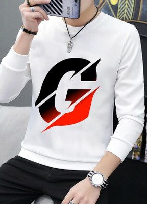 KRYONIX Solid Men Round Neck Silver T-Shirt