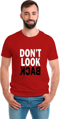 SmarTee Street Typography Men Round Neck Red T-Shirt