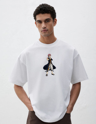 Hoffbuddy Printed Men Crew Neck White T-Shirt