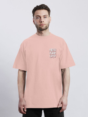 Moda Rapido Printed Men Round Neck Pink T-Shirt