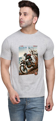 tfurnish Graphic Print Men Round Neck Grey T-Shirt