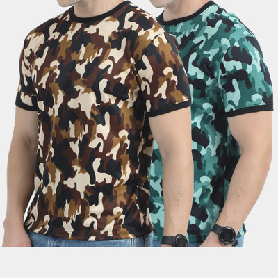 The Spooky Bee Printed Men Round Neck Multicolor T-Shirt