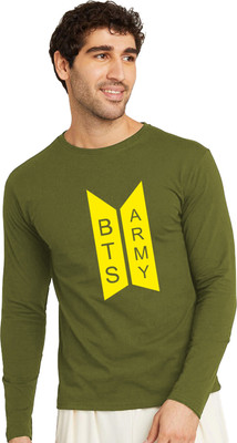 OrrganicChics Typography Men Round Neck Green T-Shirt