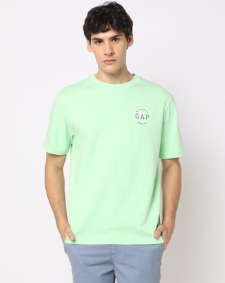 GAP Printed Men Crew Neck Green T-Shirt