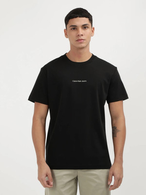 Calvin Klein Jeans Solid Men Round Neck Black T-Shirt