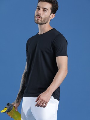 EPPE Solid Men Round Neck Black T-Shirt