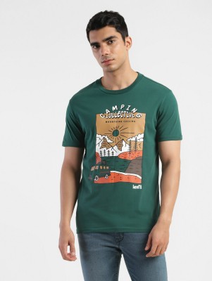 LEVI'S Printed Men Round Neck Green T-Shirt