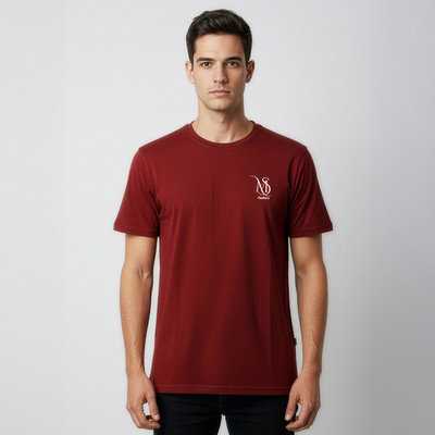 MSA FASHION Solid Men Crew Neck Black T-Shirt