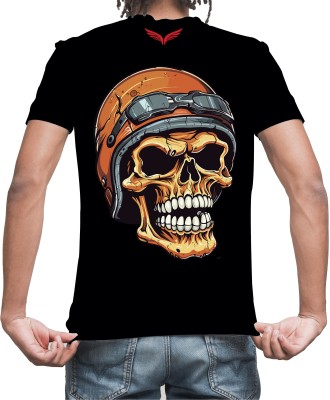 Awaken Armor Printed Men Round Neck Black T-Shirt