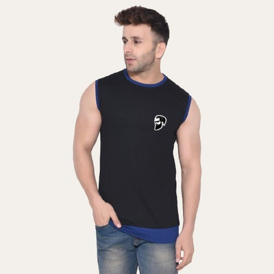 Girdhar Graphic Print Men Round Neck Black, Blue T-Shirt