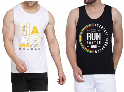 Restore Printed Men Scoop Neck White, Black, Multicolor T-Shirt