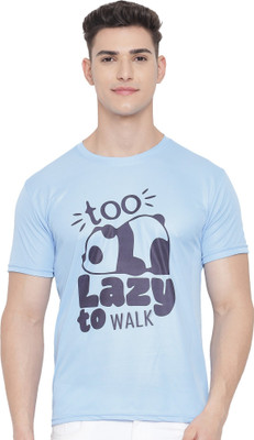 InkTees Printed Men Round Neck Light Blue T-Shirt