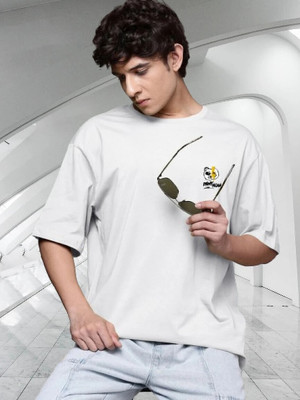 DD Dark Drive Printed Men Round Neck White T-Shirt