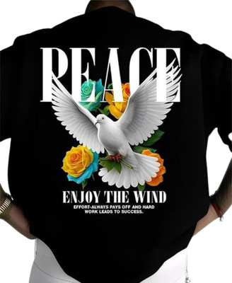UG Fashion Graphic Print Men Round Neck Black T-Shirt