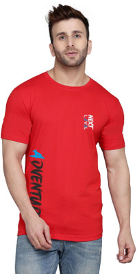 MINISTRY OF FRIENDS Typography Men Round Neck Red T-Shirt