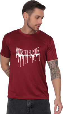 Mittal Enterprisesl Typography Men Round Neck Maroon T-Shirt