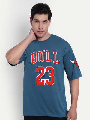 SCOTT FINCHER Graphic Print Men Round Neck Blue T-Shirt