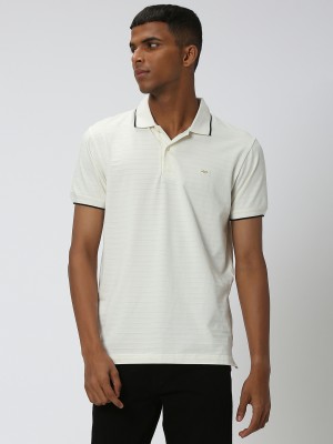 MUFTI Solid Men Polo Neck White T-Shirt