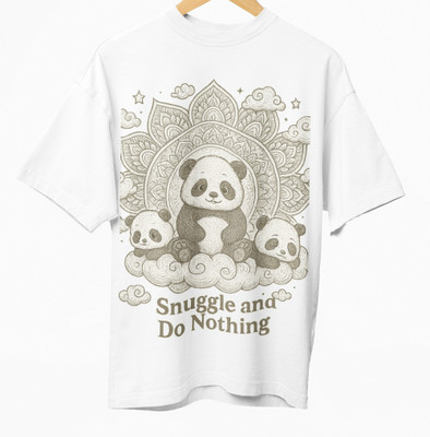 Art of Shravika Printed Men Round Neck White T-Shirt