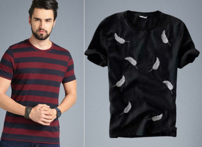 stylesmyth Printed Men Round Neck Multicolor T-Shirt