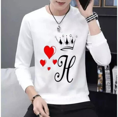 GPGARMNETS Printed Men Round Neck White T-Shirt