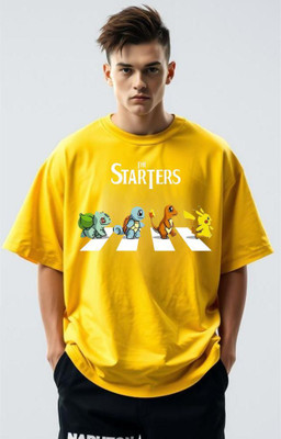 Goodsignn Typography Men Round Neck Yellow T-Shirt