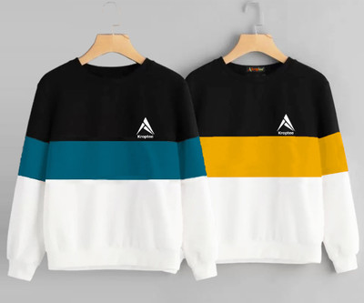 Kroptee Full Sleeve Color Block Men Sweatshirt