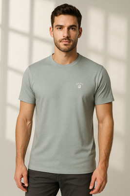 Sportz Fit Solid Men Round Neck Green T-Shirt