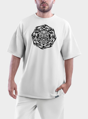 Hippie Shippie Graphic Print Men Round Neck White T-Shirt