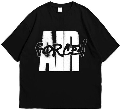 inblak Printed Men Round Neck Reversible Black T-Shirt