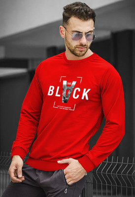 Rawmen Printed Men Round Neck Red T-Shirt