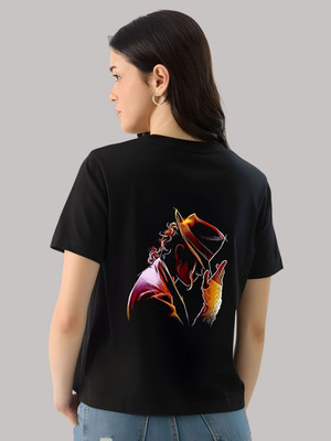 SZN Graphic Print Women Round Neck Black T-Shirt