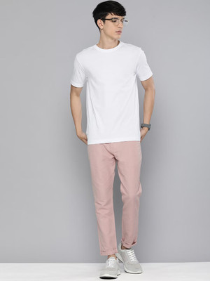 OrrganicChics Solid Men Round Neck White T-Shirt